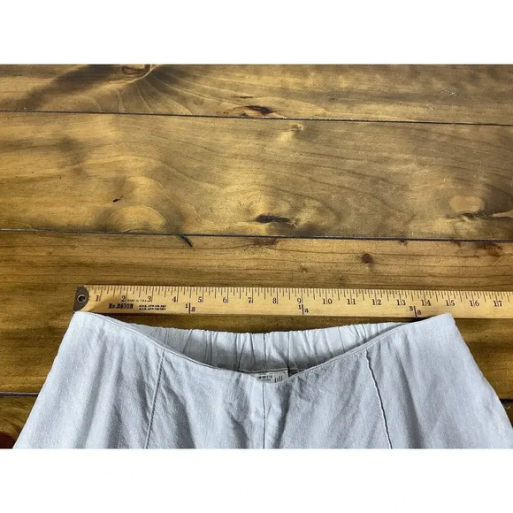 J. JILL Women's Size Small Linen Blend Stretch Pull On Pants Light Gray - Picture 7 of 9